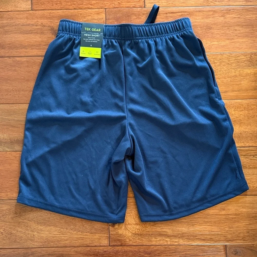 NWT Tek Gear Men's Blue Athletic Shorts Size Small
